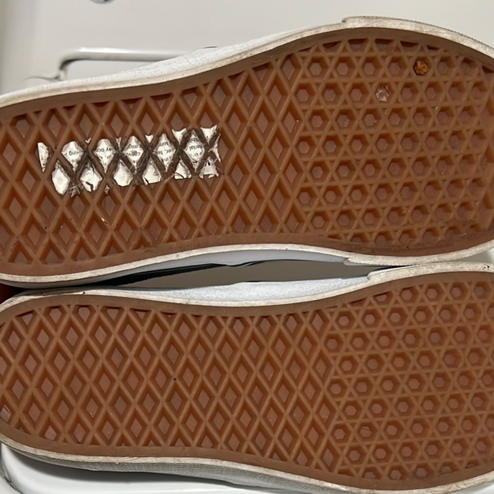 Vans Gray Plaid Platform Slip-On Shoes - Picture 3 of 4